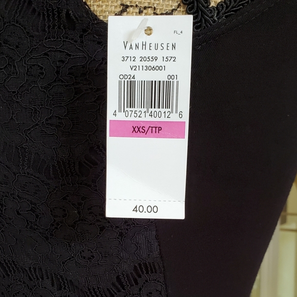 Van Heusen Black Lace Tank Top - NWT - Picture 2 of 4